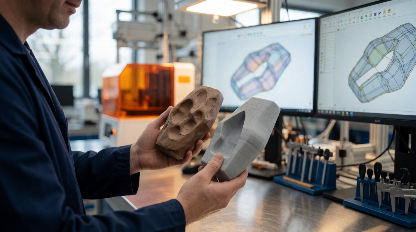 impress o 3d industrial prototipagem modelagem escaneamento comparativo