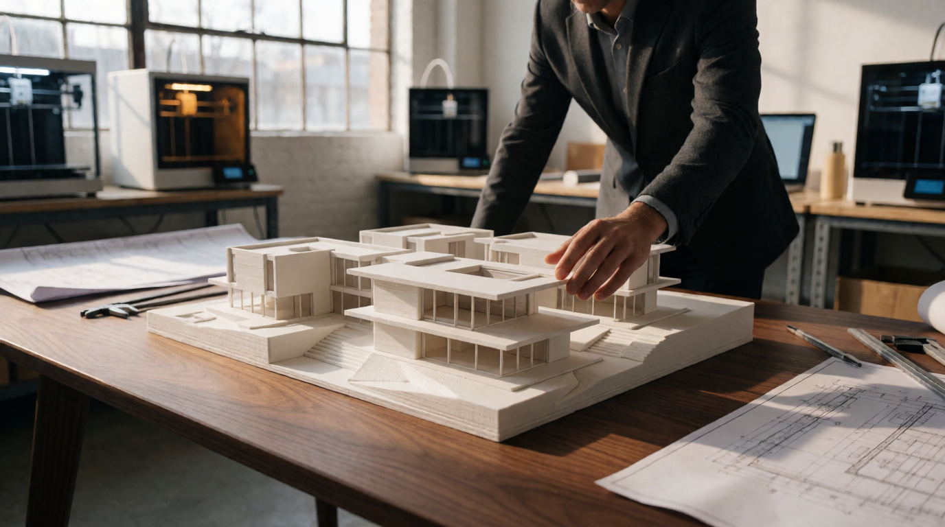 Maquete arquitetônica impressa em 3D