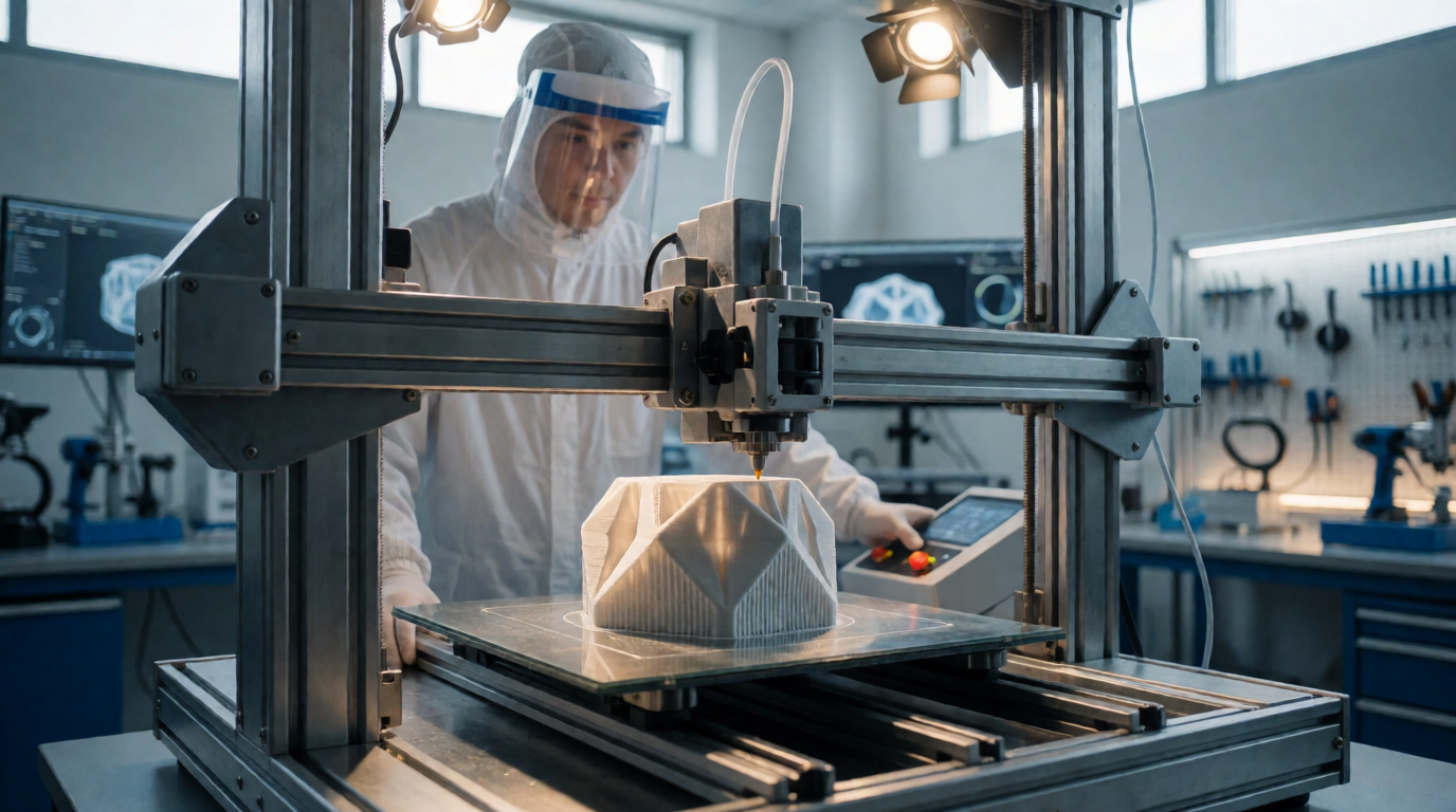 Impressora 3D industrial em operação em São José do Rio Preto