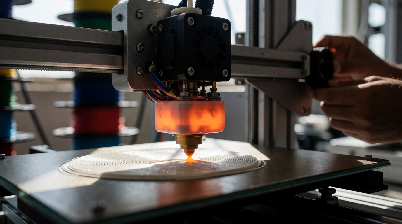 Impressora 3D industrial em operação em Belém