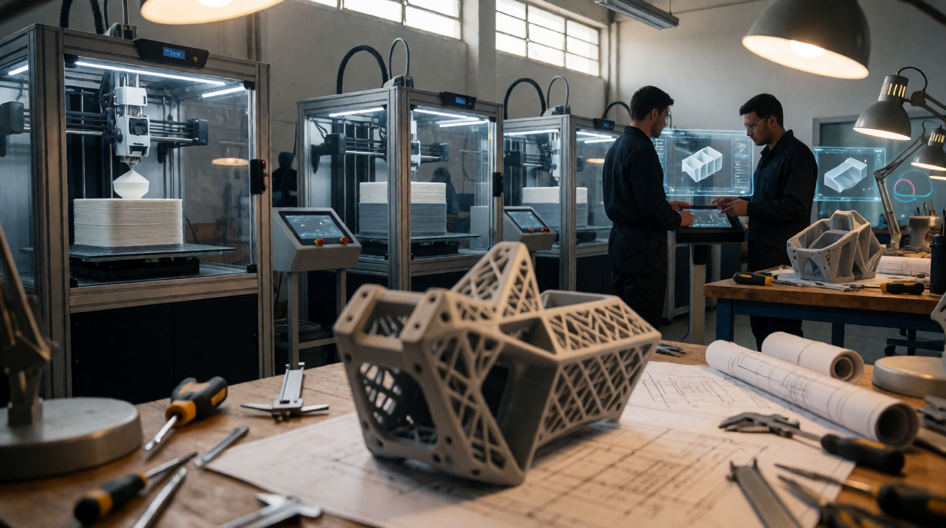 Oficina de impressão 3D industrial em Jundiaí