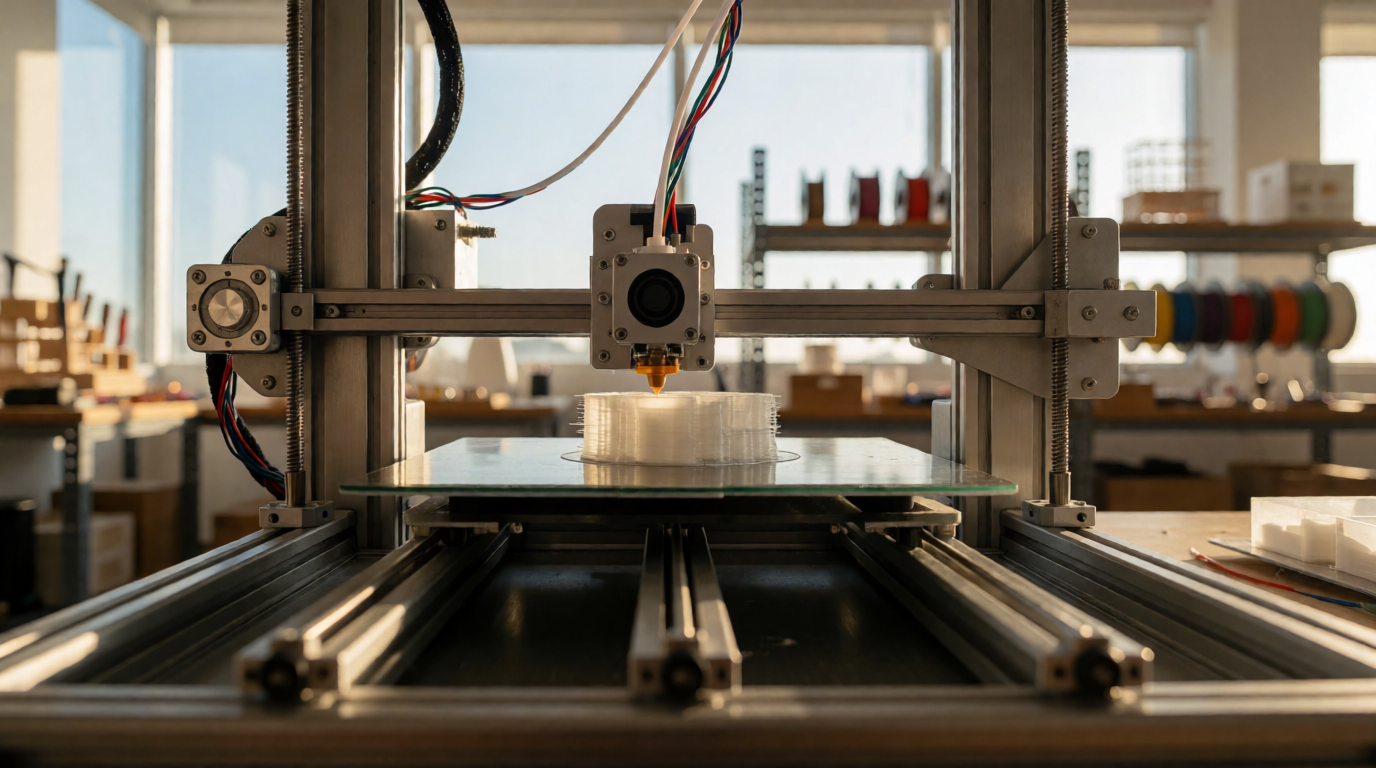 Impressora 3D trabalhando em Niterói