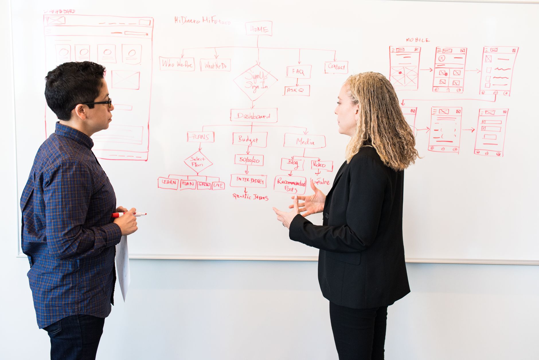 Equipe de agência de marketing fazendo brainstorming