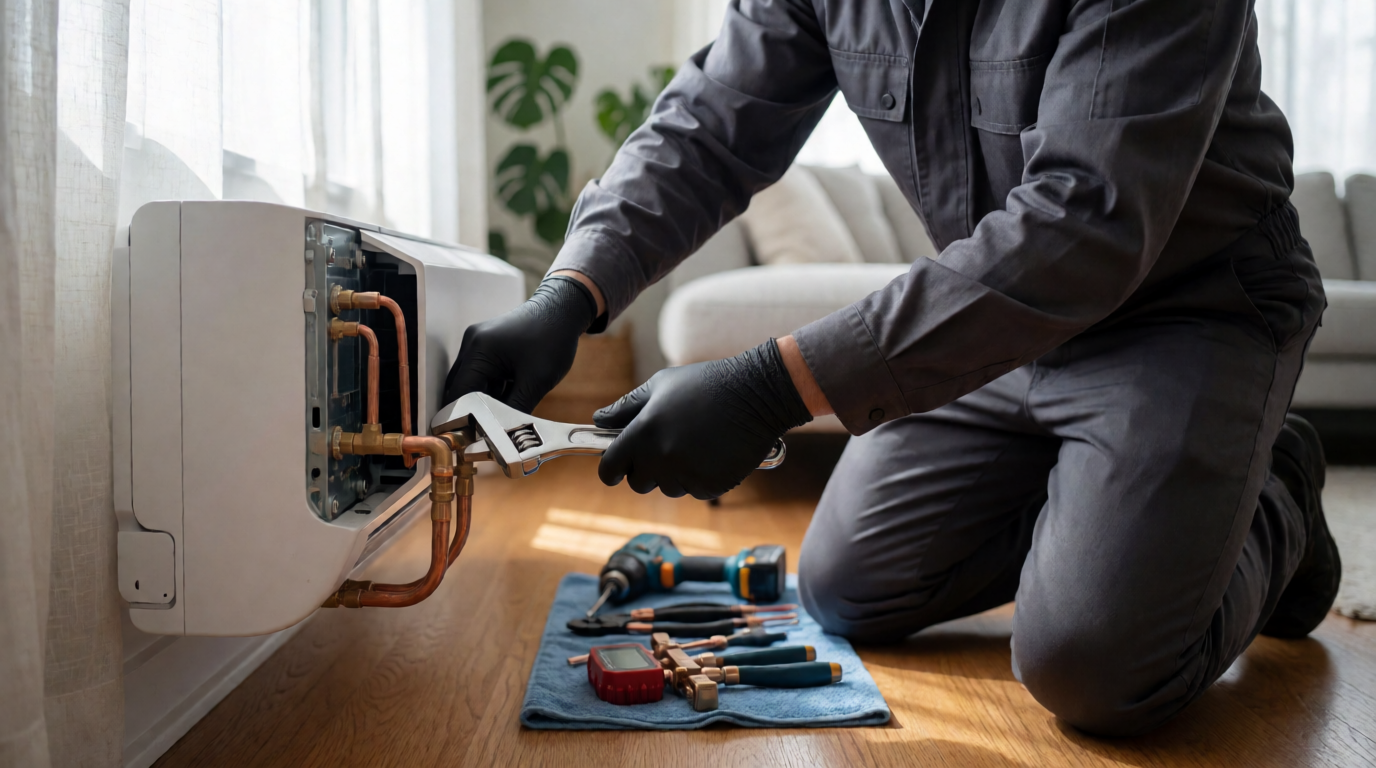 Instalação profissional de ar-condicionado residencial