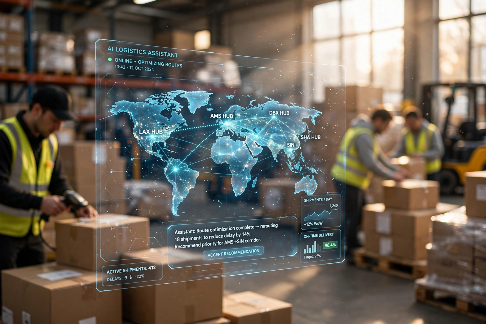 business technology office ai customer acquisition bot logistics