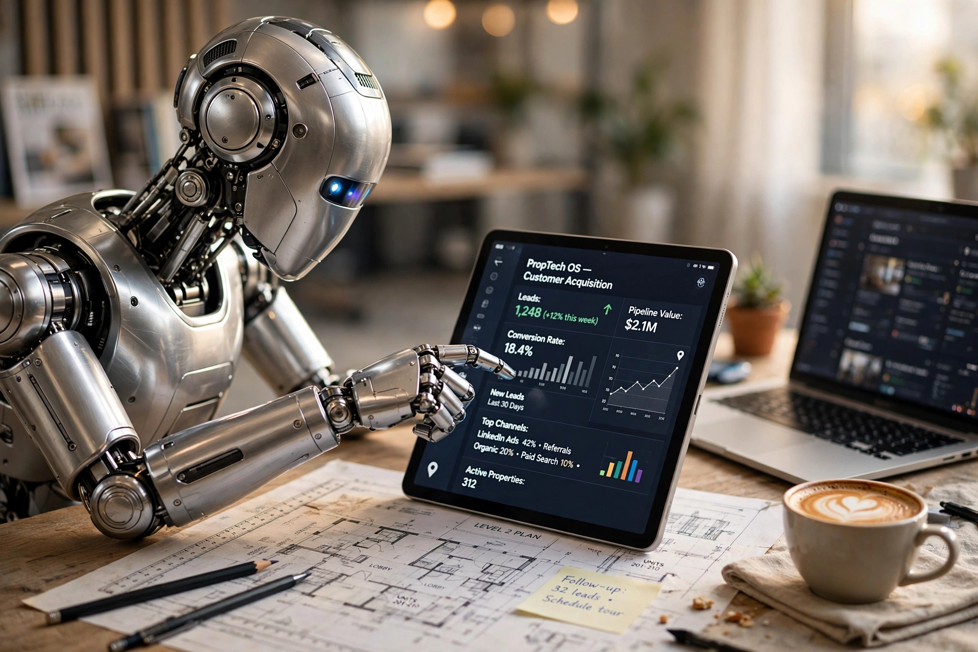 business technology office ai customer acquisition bot proptech