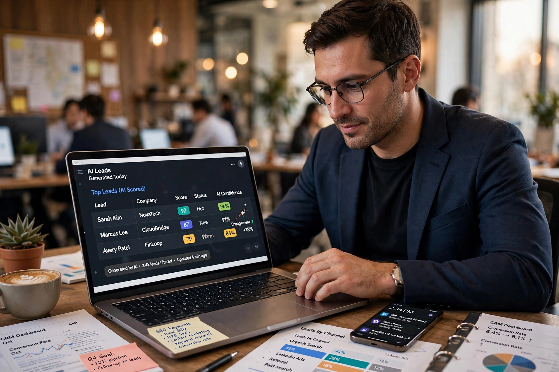 business technology office ai lead generation service tips