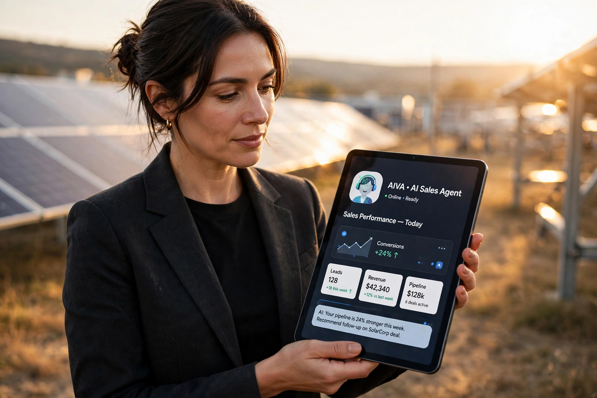 business technology office ai sales agent solar energy