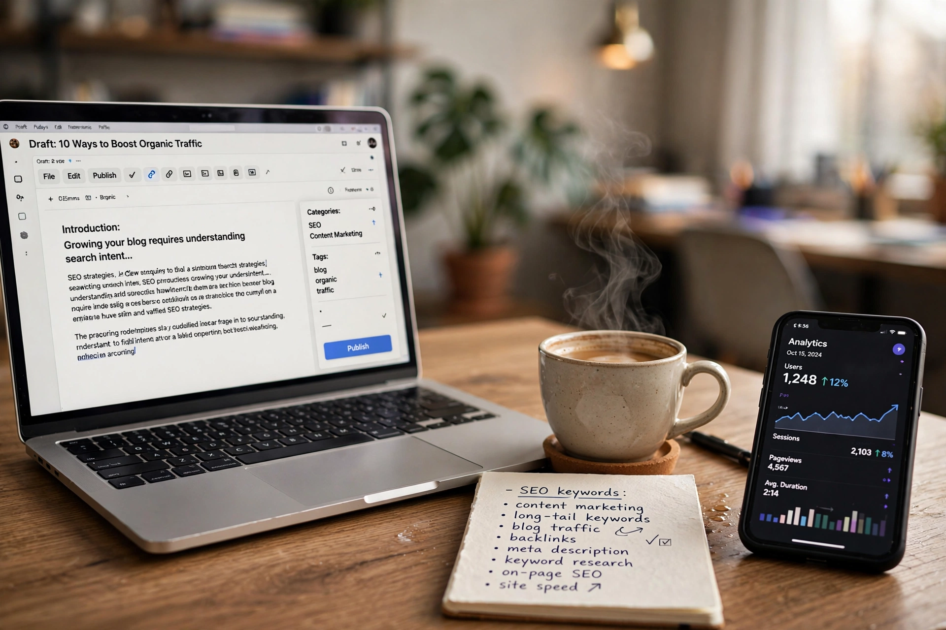business technology office automated content creation blogs