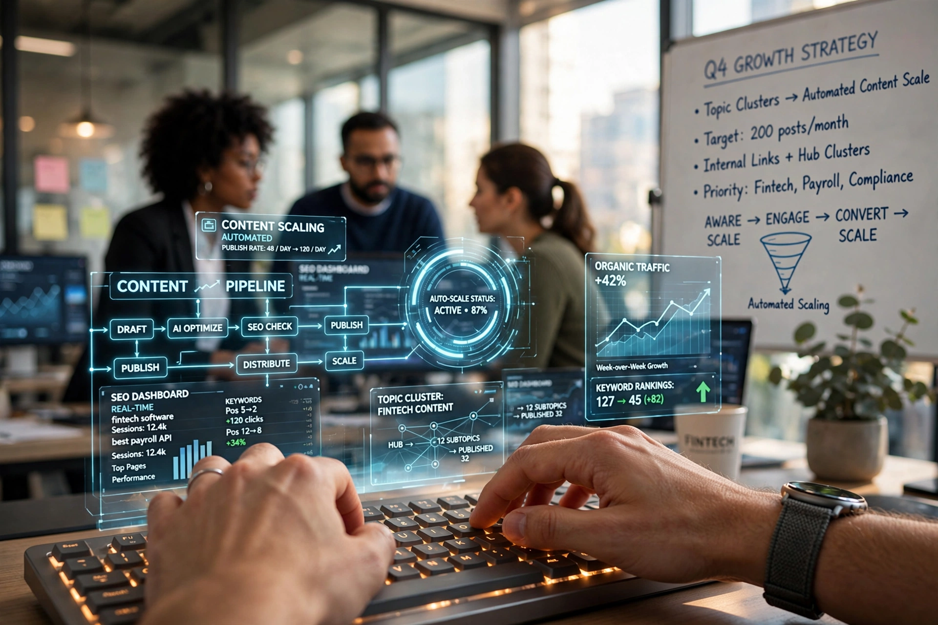 business technology office autonomous content scaling platform fintech