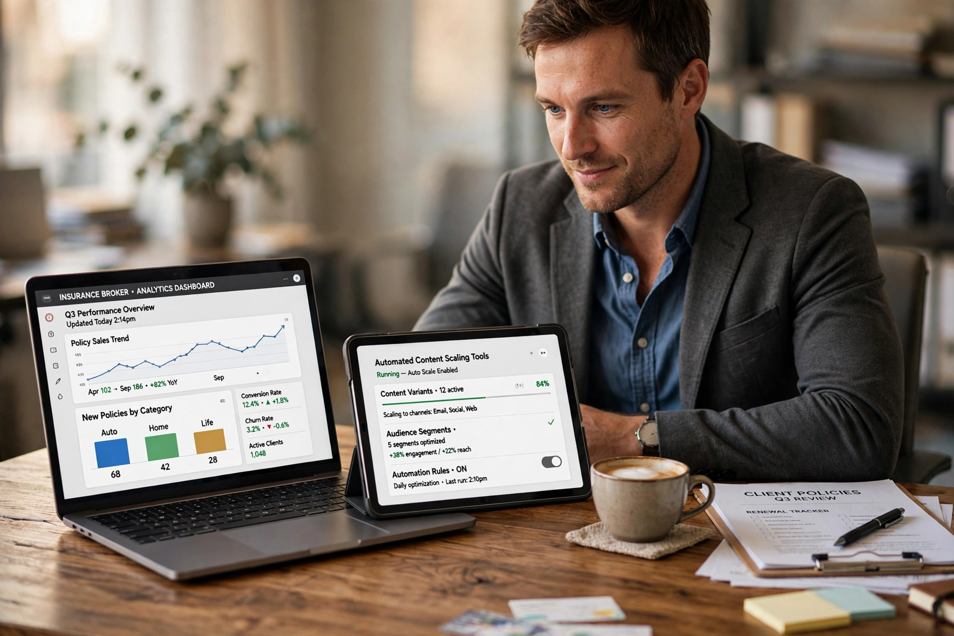 business technology office autonomous content scaling platform insurance