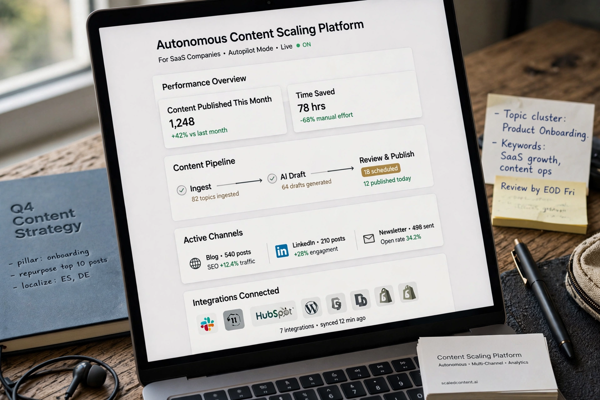 business technology office autonomous content scaling platform saas