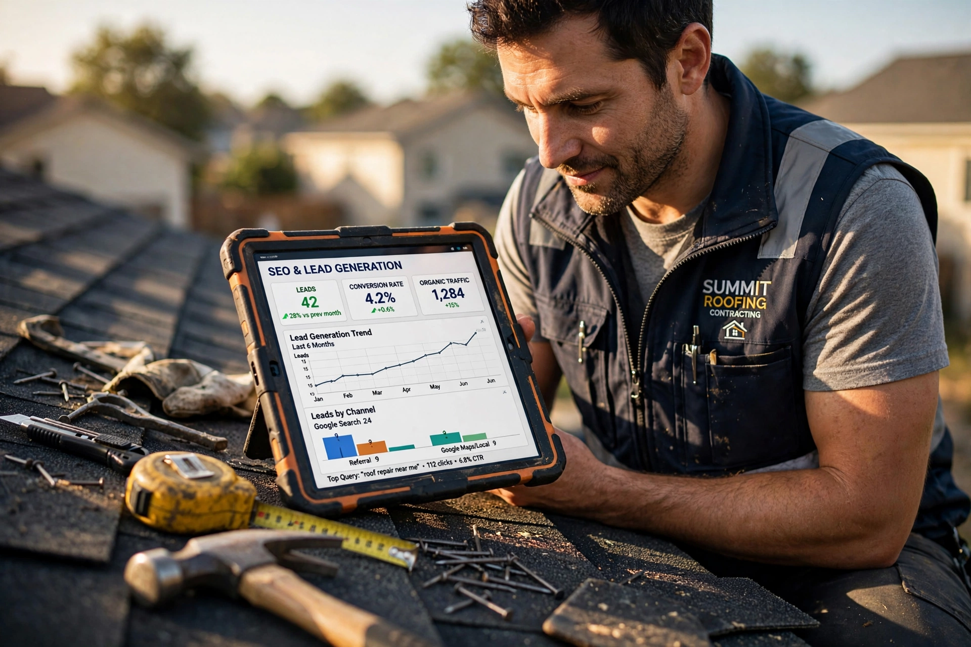 business technology office autonomous seo platform roofing contractors