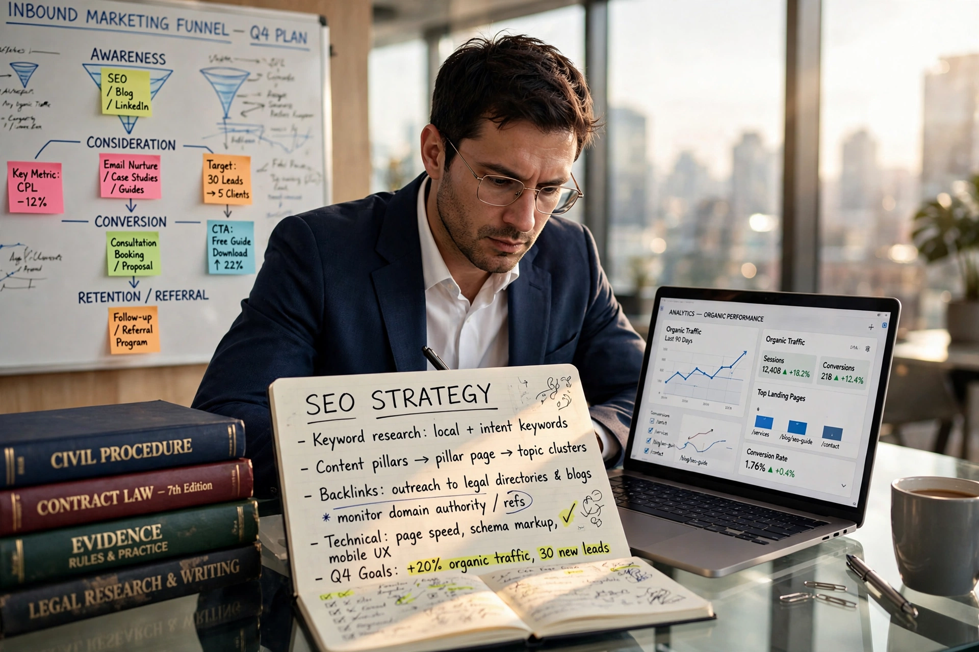 business technology office b2b inbound acquisition engine law