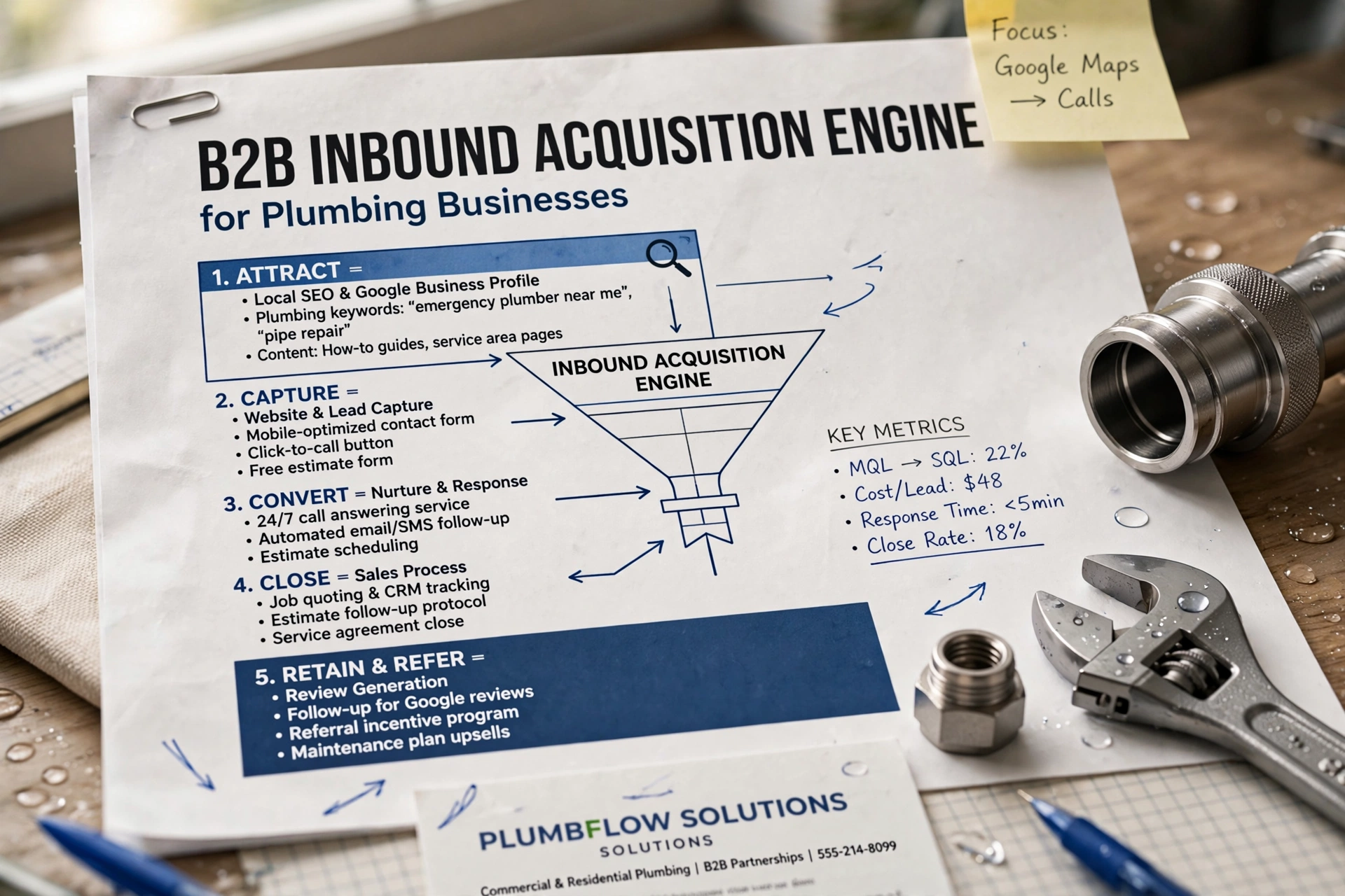 business technology office b2b inbound acquisition engine plumbing