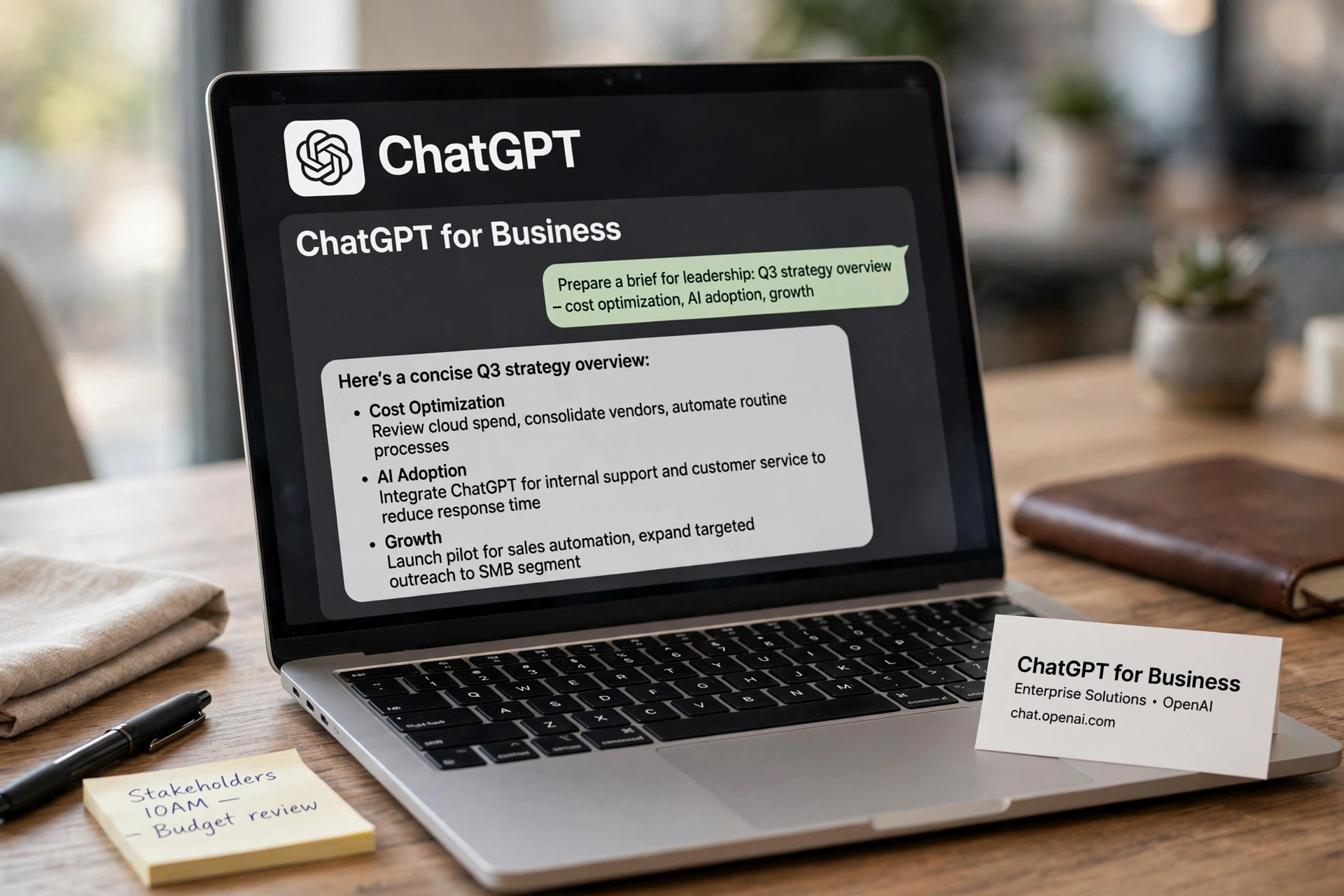 business technology office chatgpt