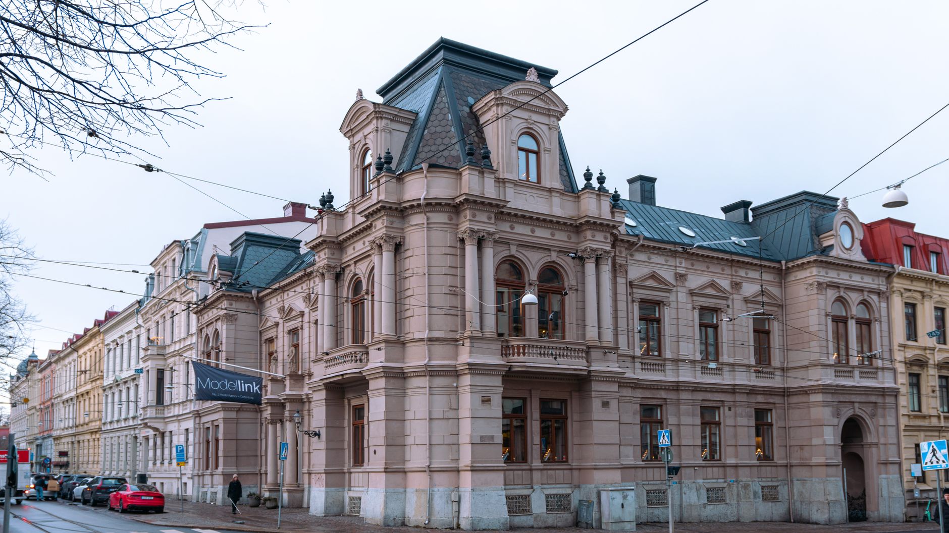 A beautifully preserved historical building in an urban environment with classic architecture.