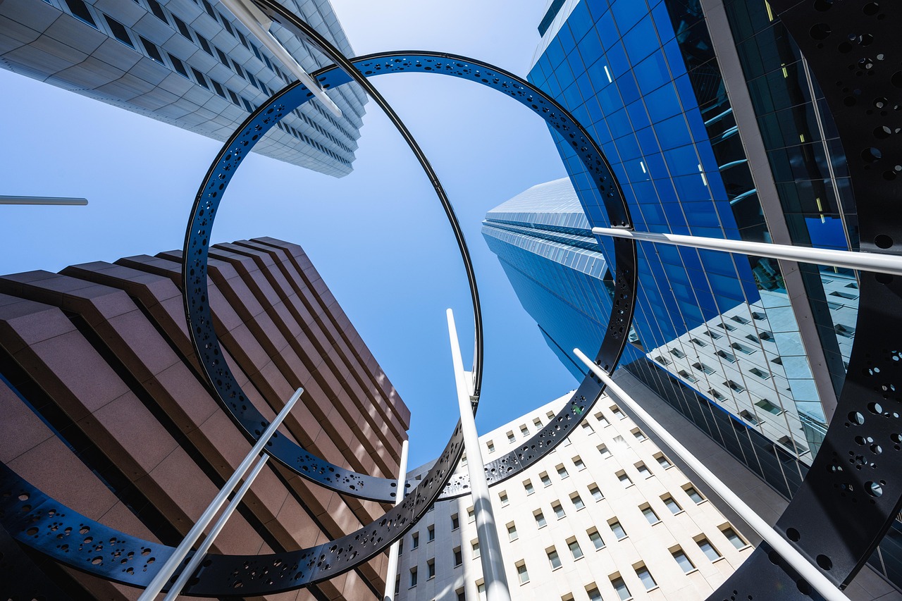 buildings, skyscrapers, high rise buildings, city, sky, architecture, nature, urban, cityline, skyline, cityscape, perth, australia, modern architecture, contemporary architecture