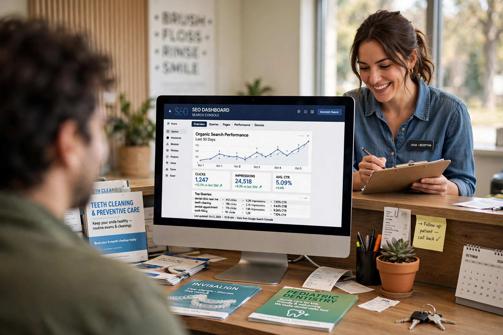 business technology office generative search optimization dental clinics