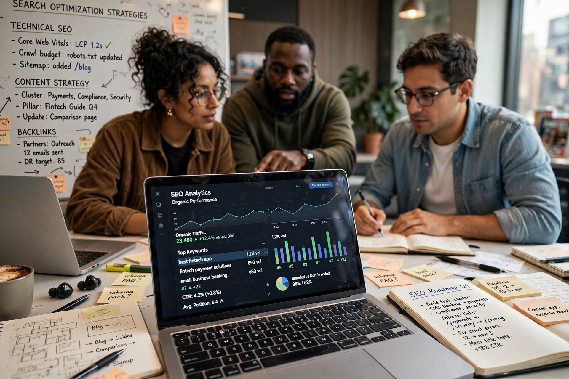 business technology office generative search optimization fintech companies