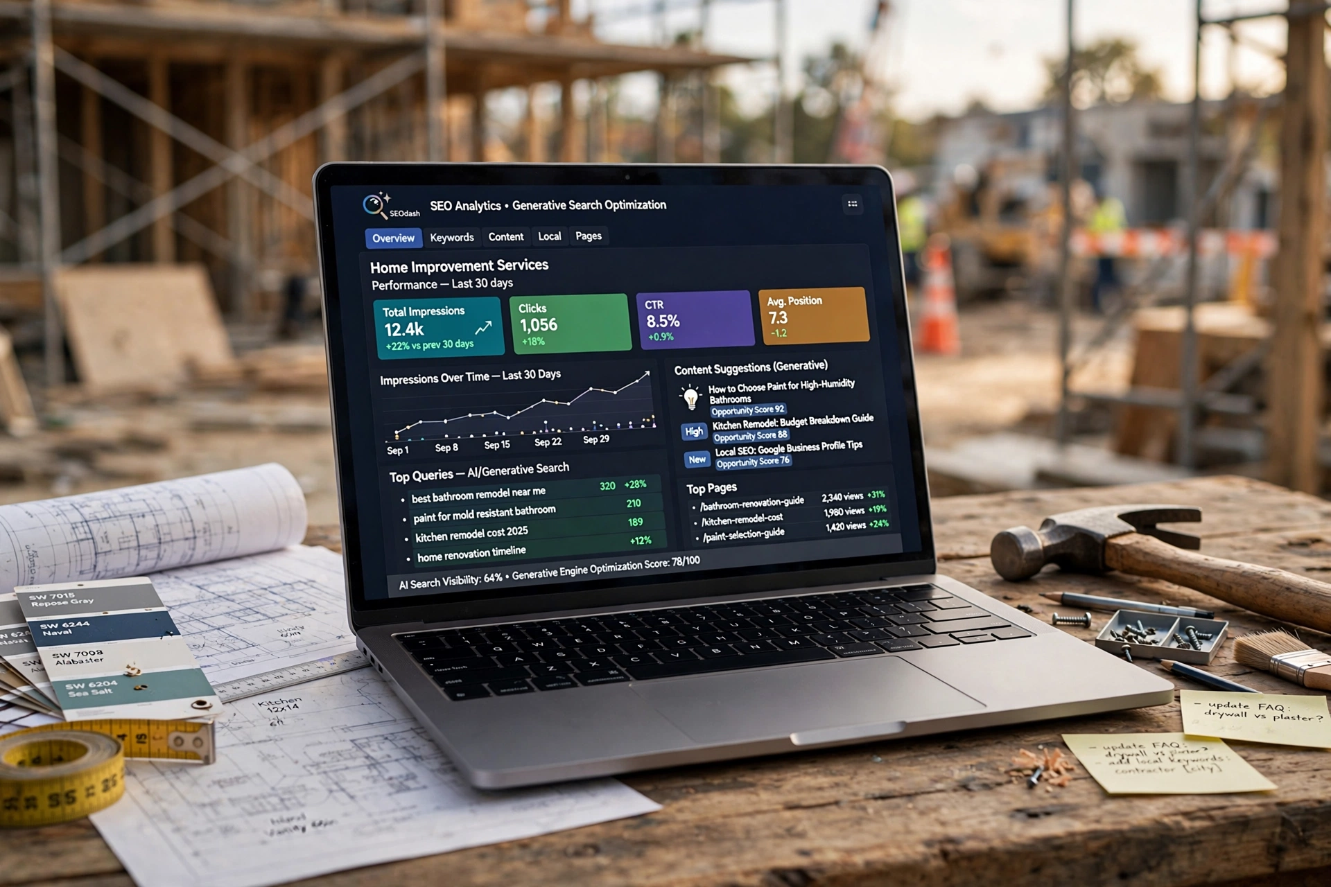 business technology office generative search optimization home improvement
