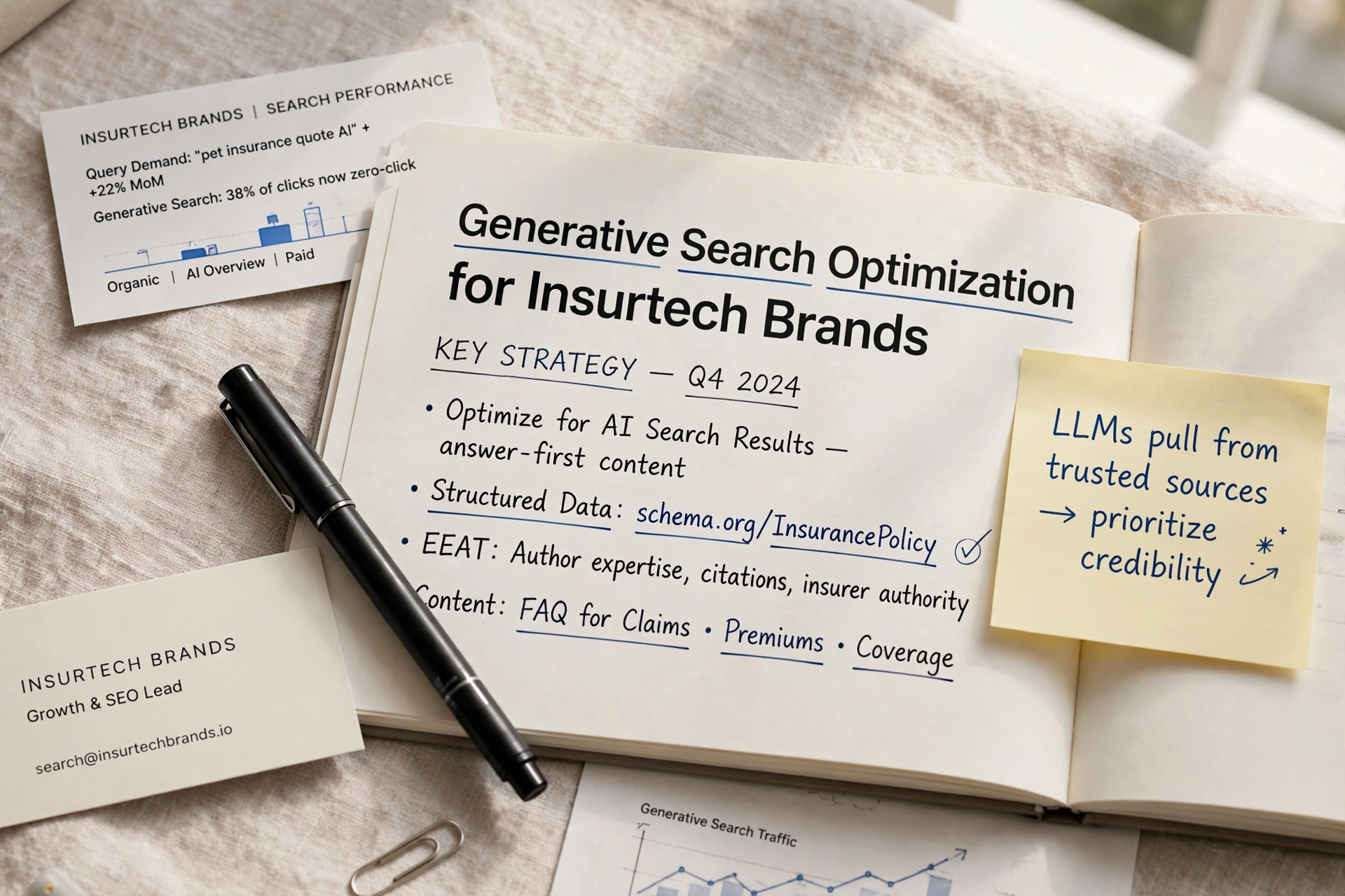 business technology office generative search optimization insurtech brands