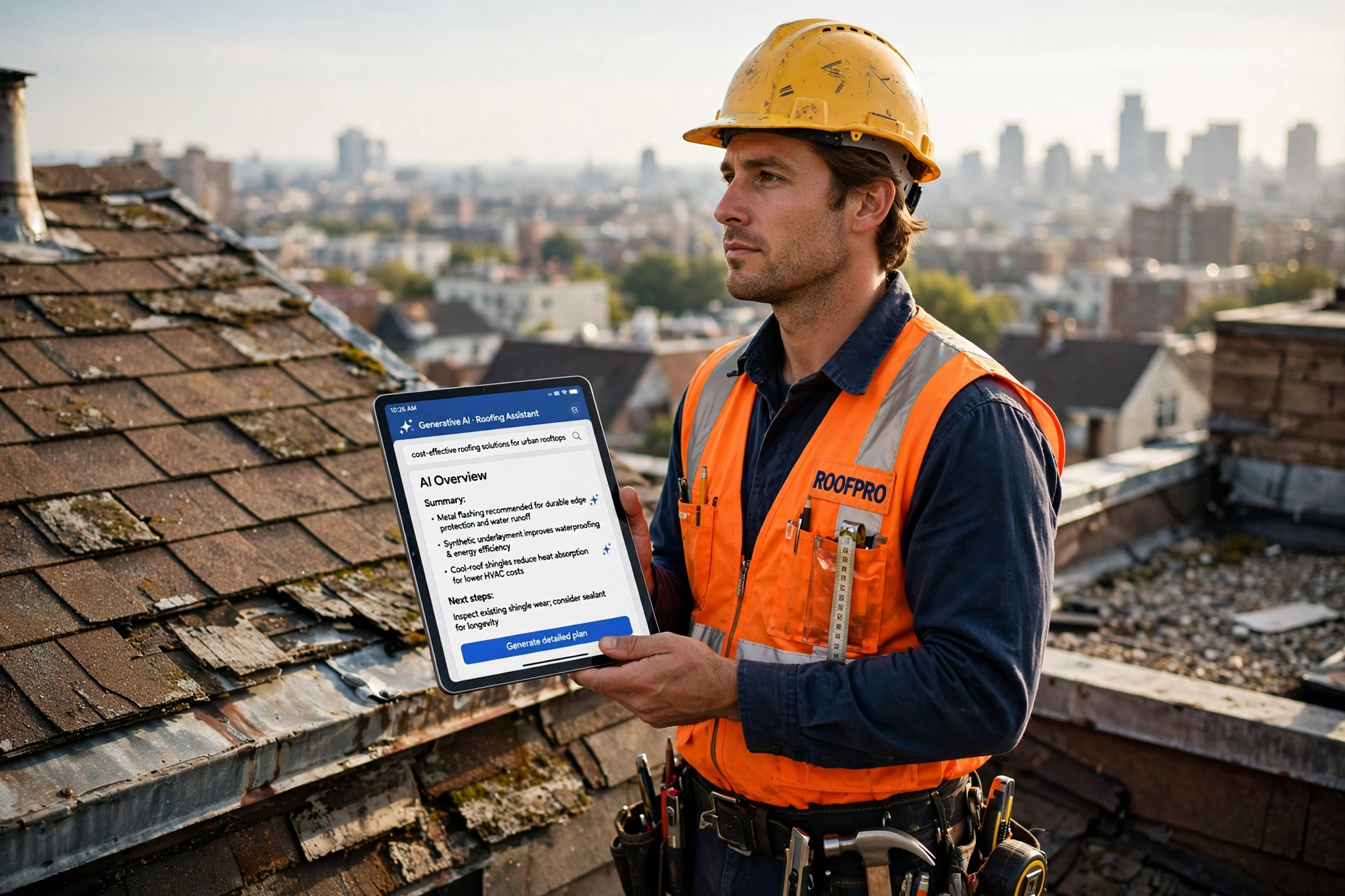 business technology office generative search optimization roofing contractors