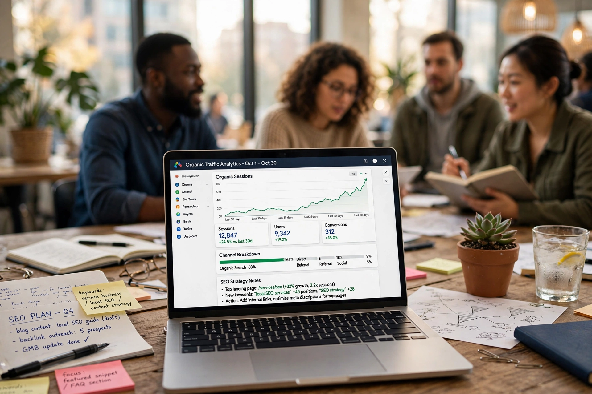 business technology office grow service organic traffic tips