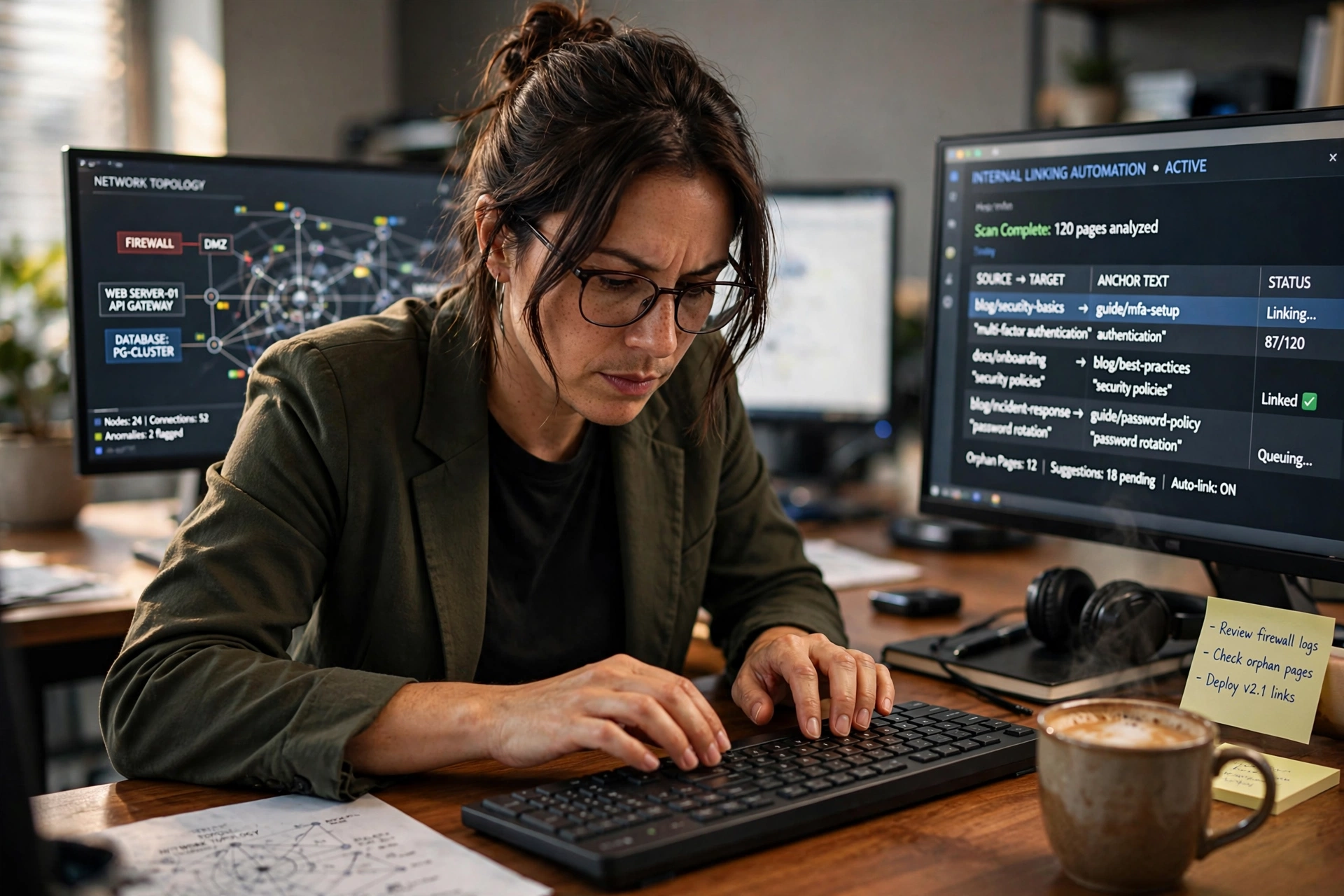 business technology office internal linking automation cybersecurity firms