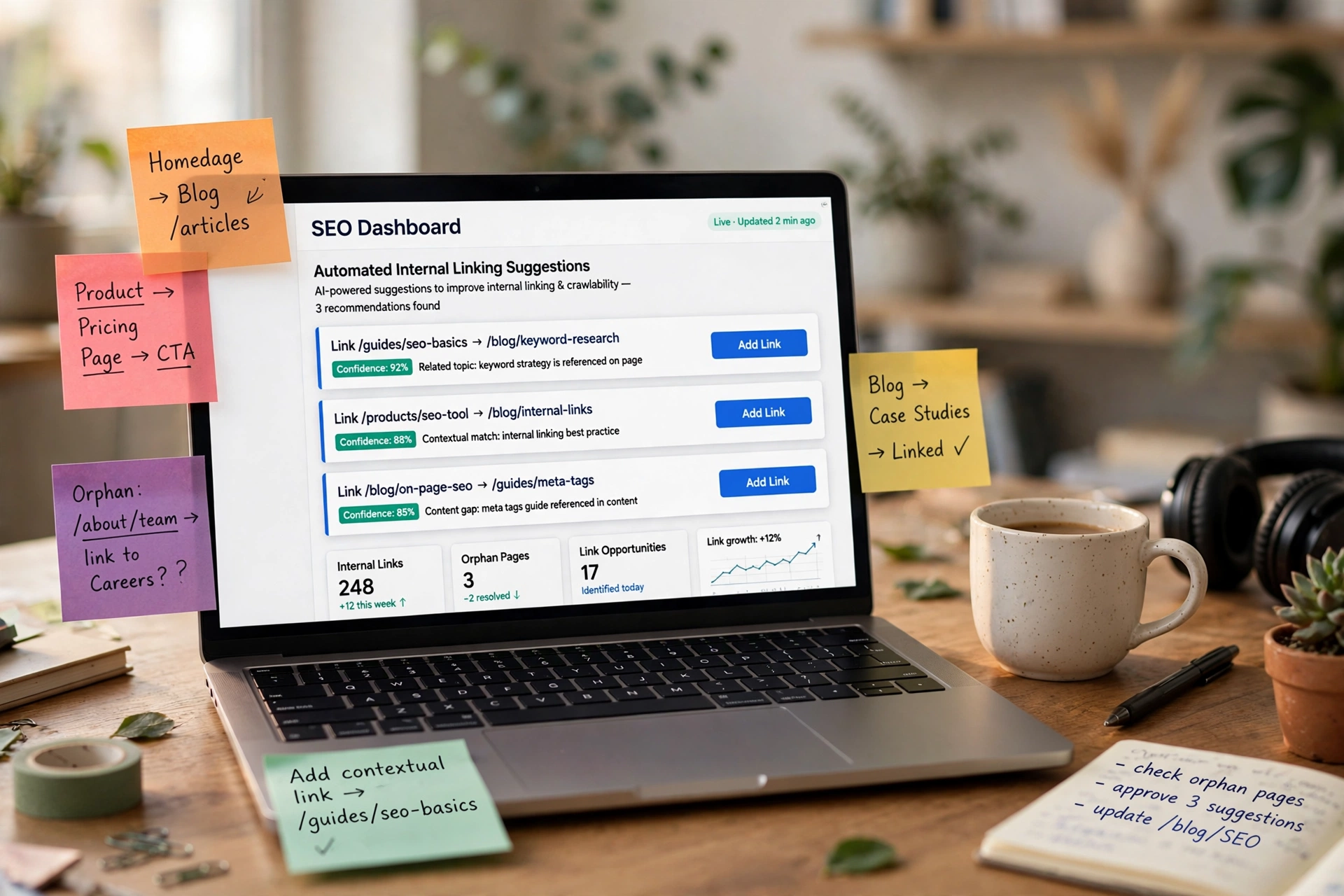 business technology office internal linking automation saas companies