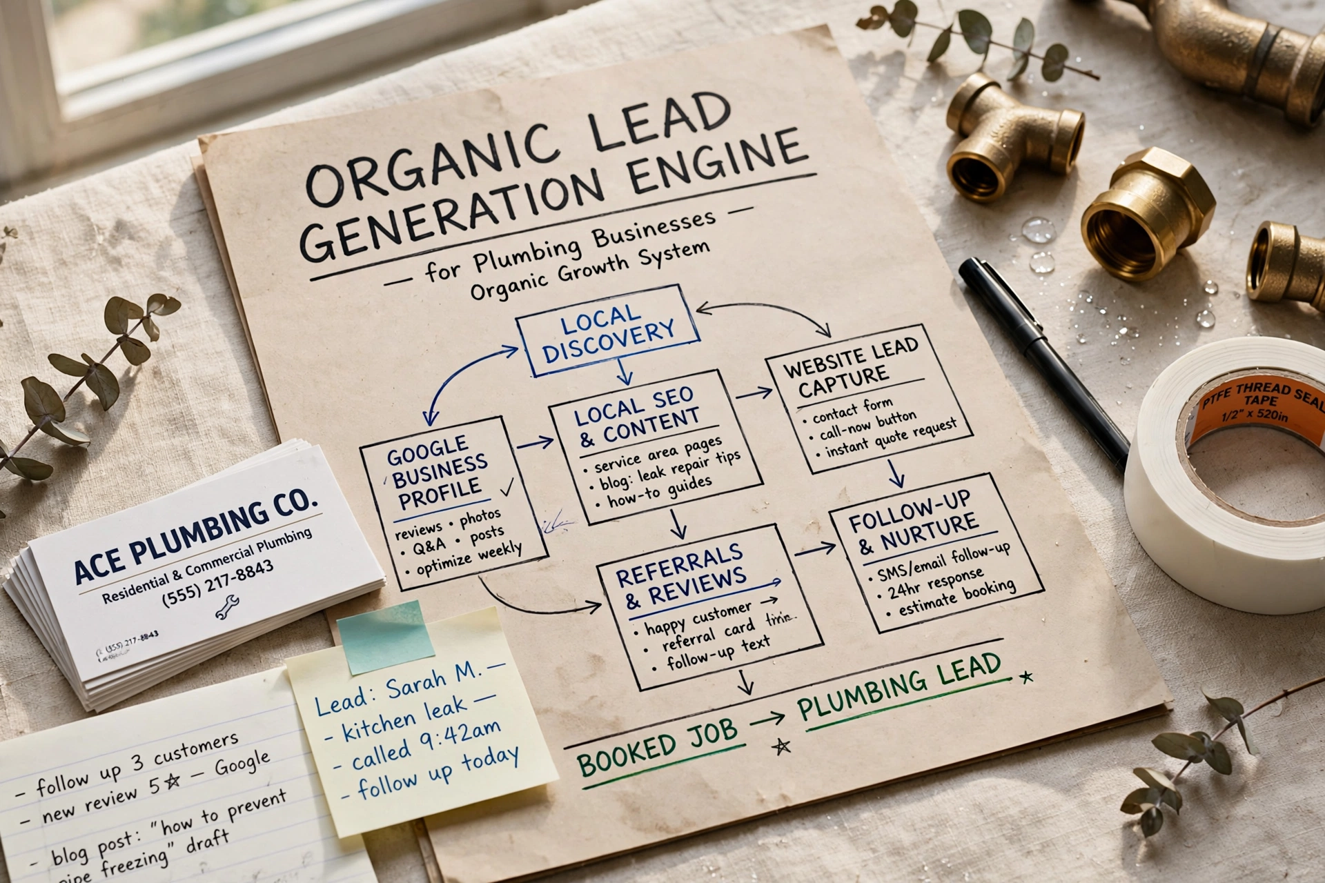 business technology office organic lead generation engine plumbing