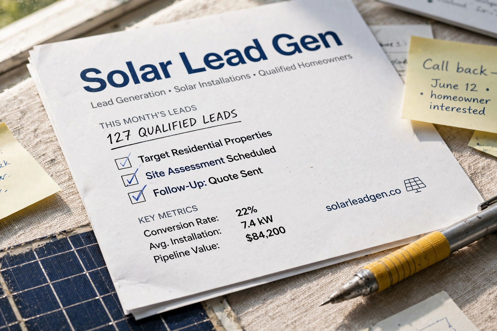 business technology office solar lead gen