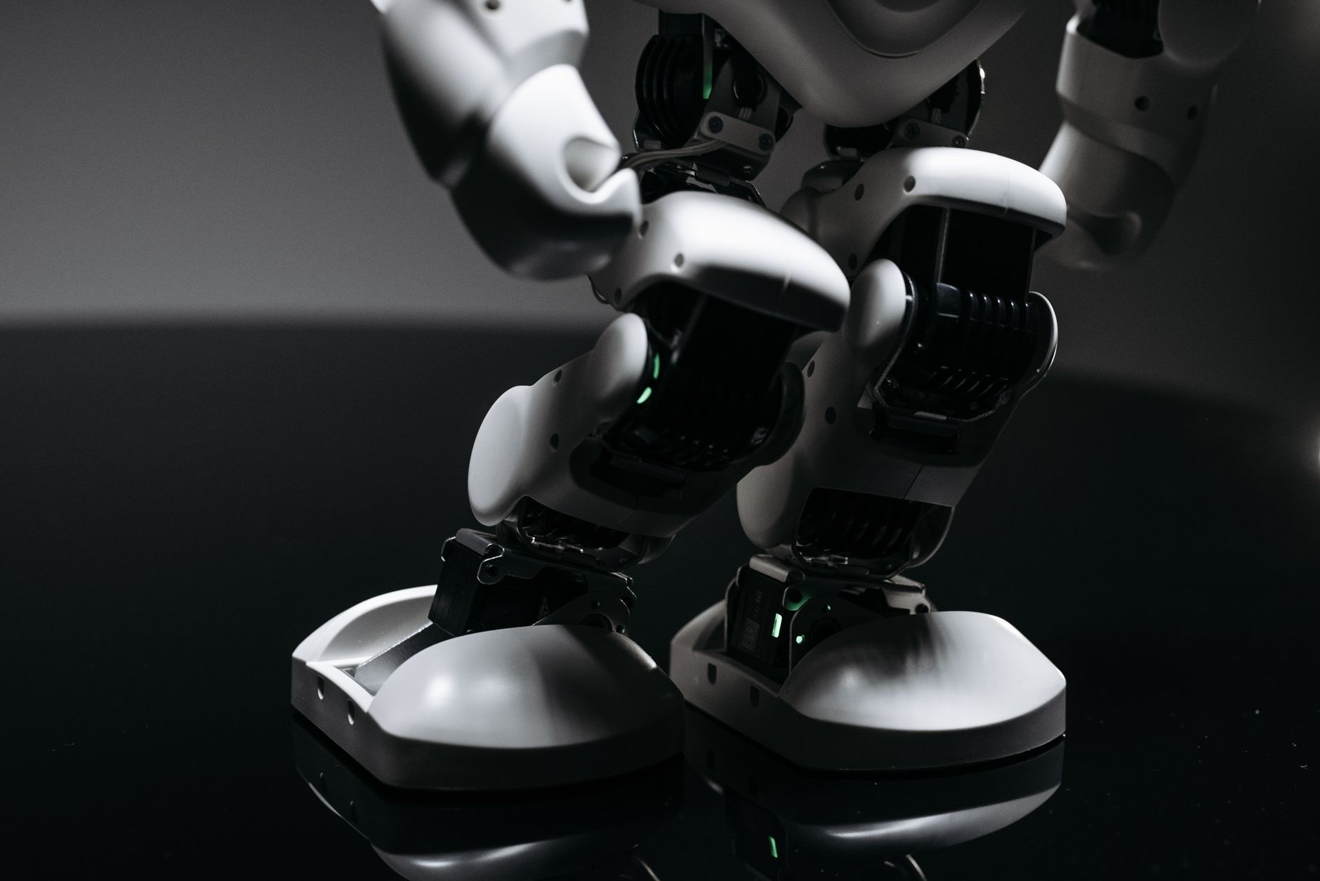 A detailed close-up of a high-tech robotic toy showcasing innovative design in a studio setting.