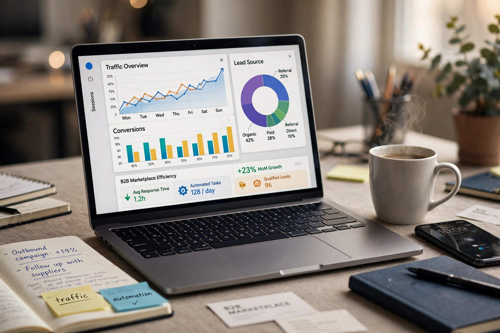 business technology office search traffic automation software b2b