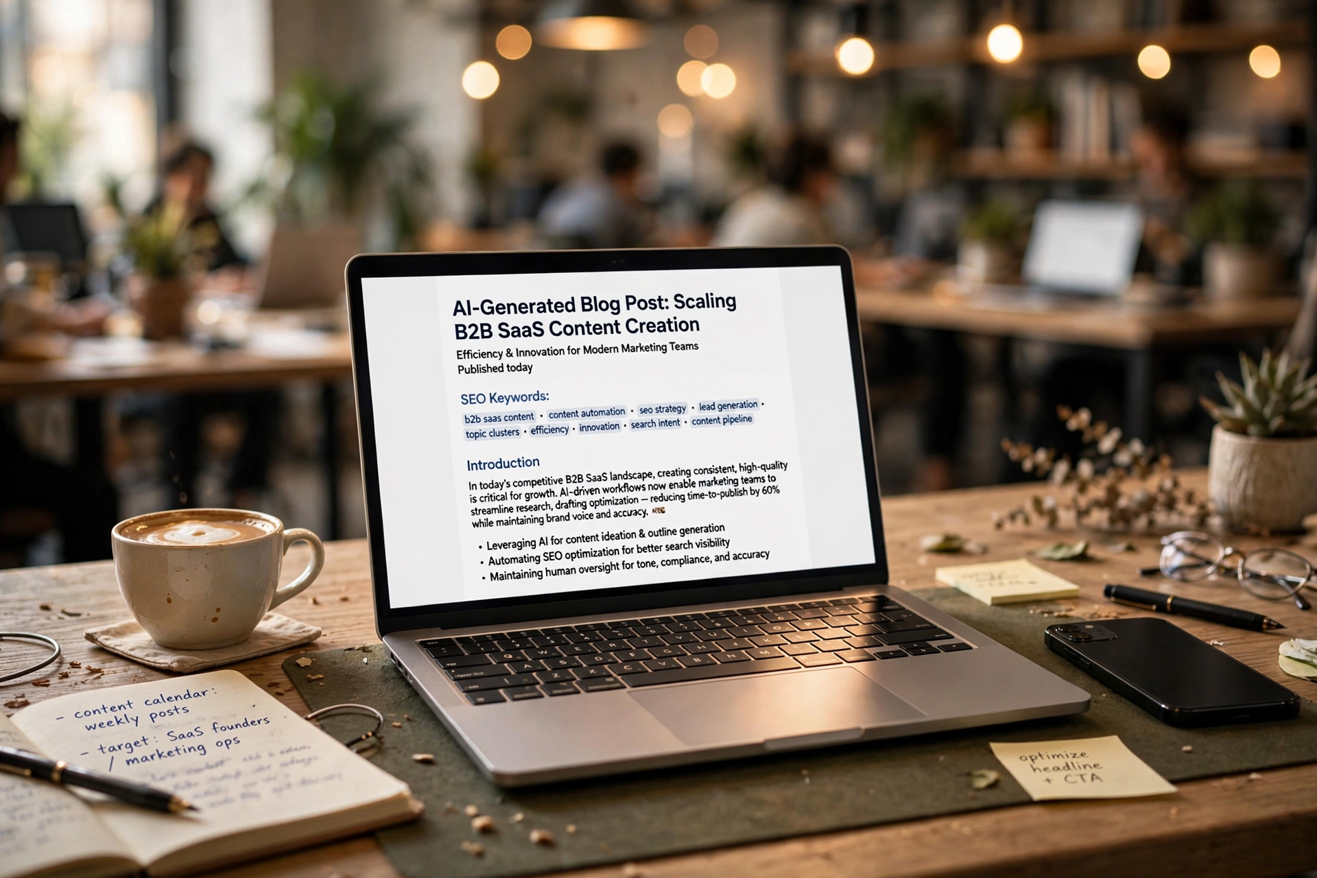 business technology office top automated ai blog generation