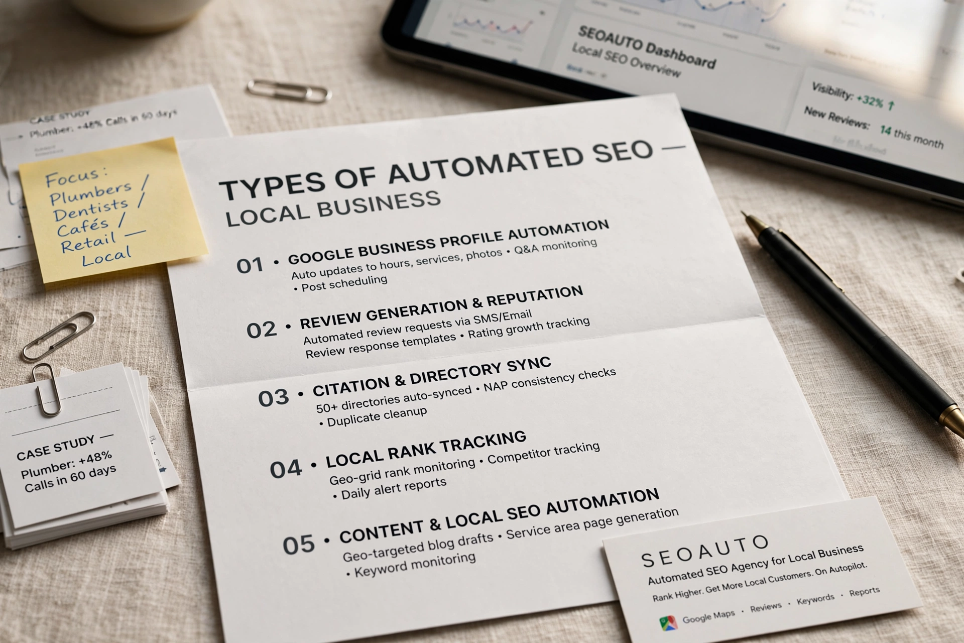business technology office types automated seo agency local
