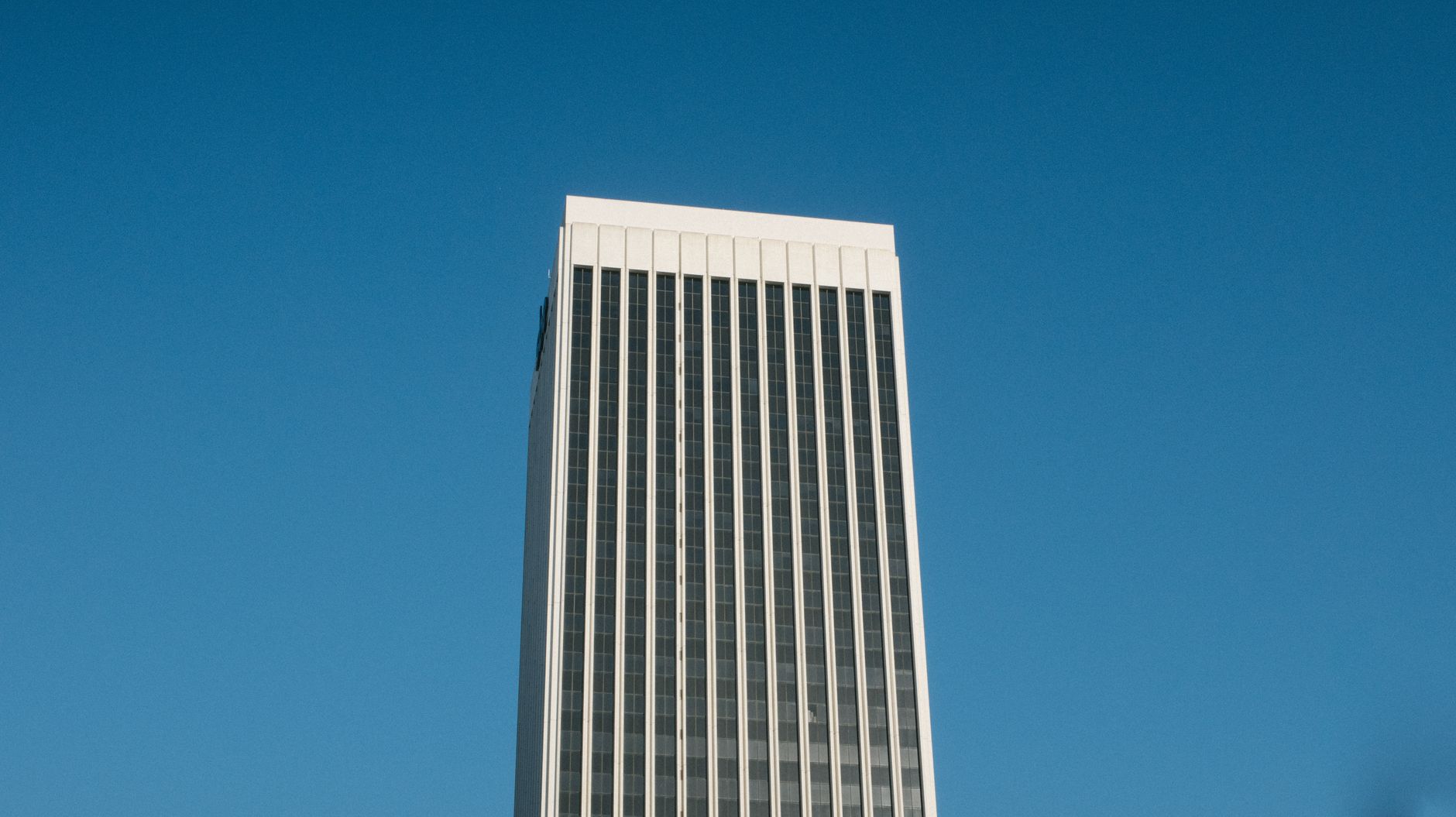 Modern Los Angeles tech office with skyline view