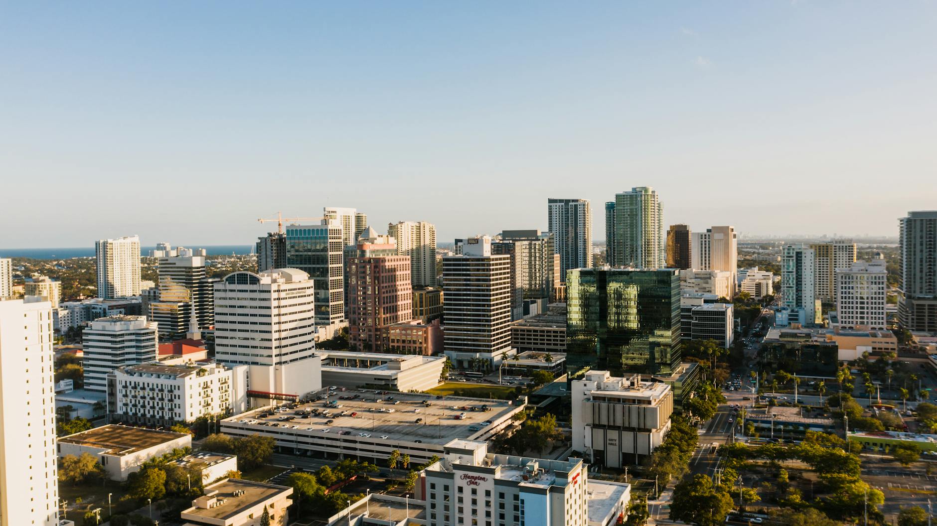 Tampa skyline with business district