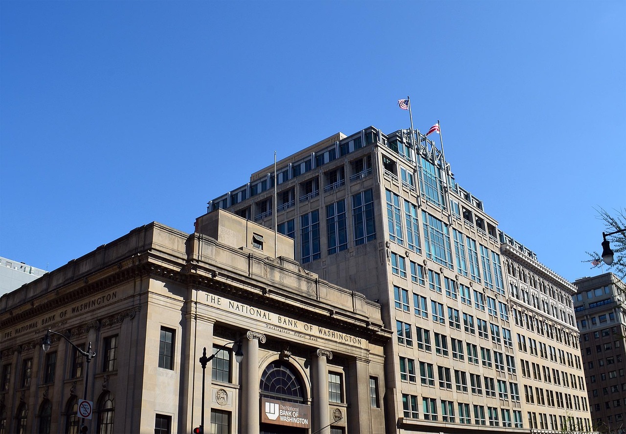 Washington DC skyline with office buildings