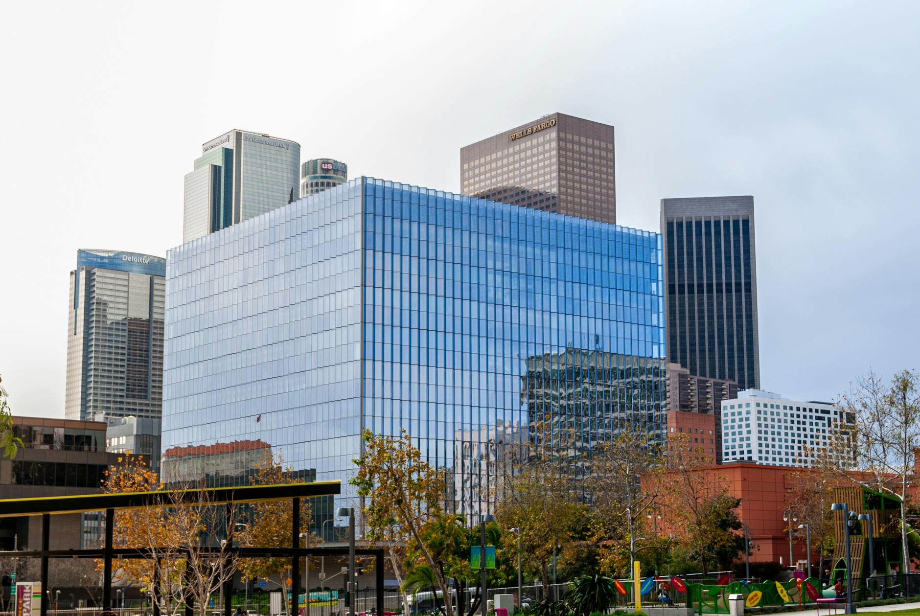 Los Angeles skyline with business district