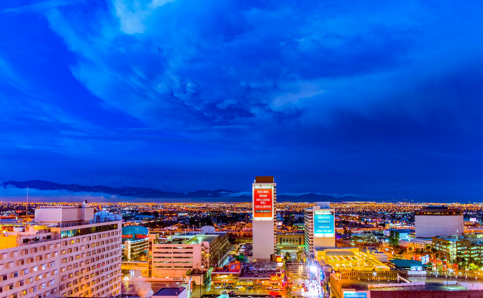 AI lead scoring dashboard with Tucson skyline view