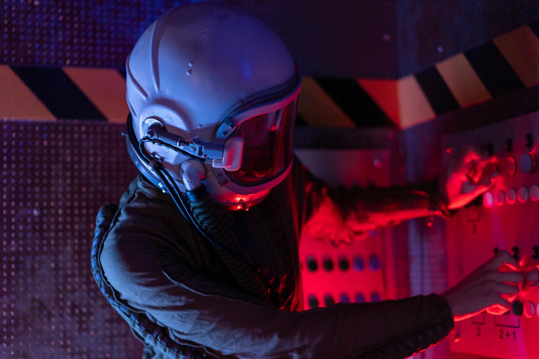 Futuristic nuclear reactor control room