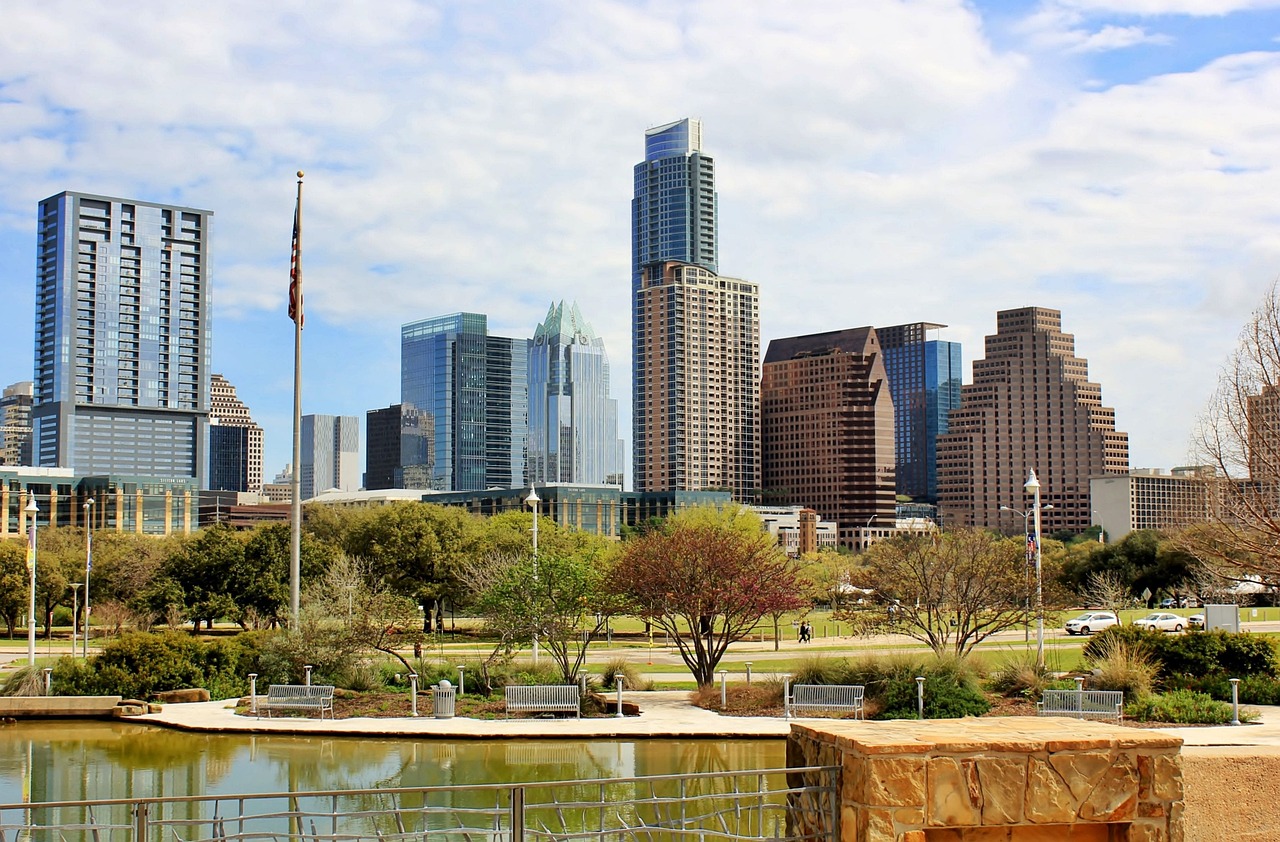 Austin TX skyline with tech buildings