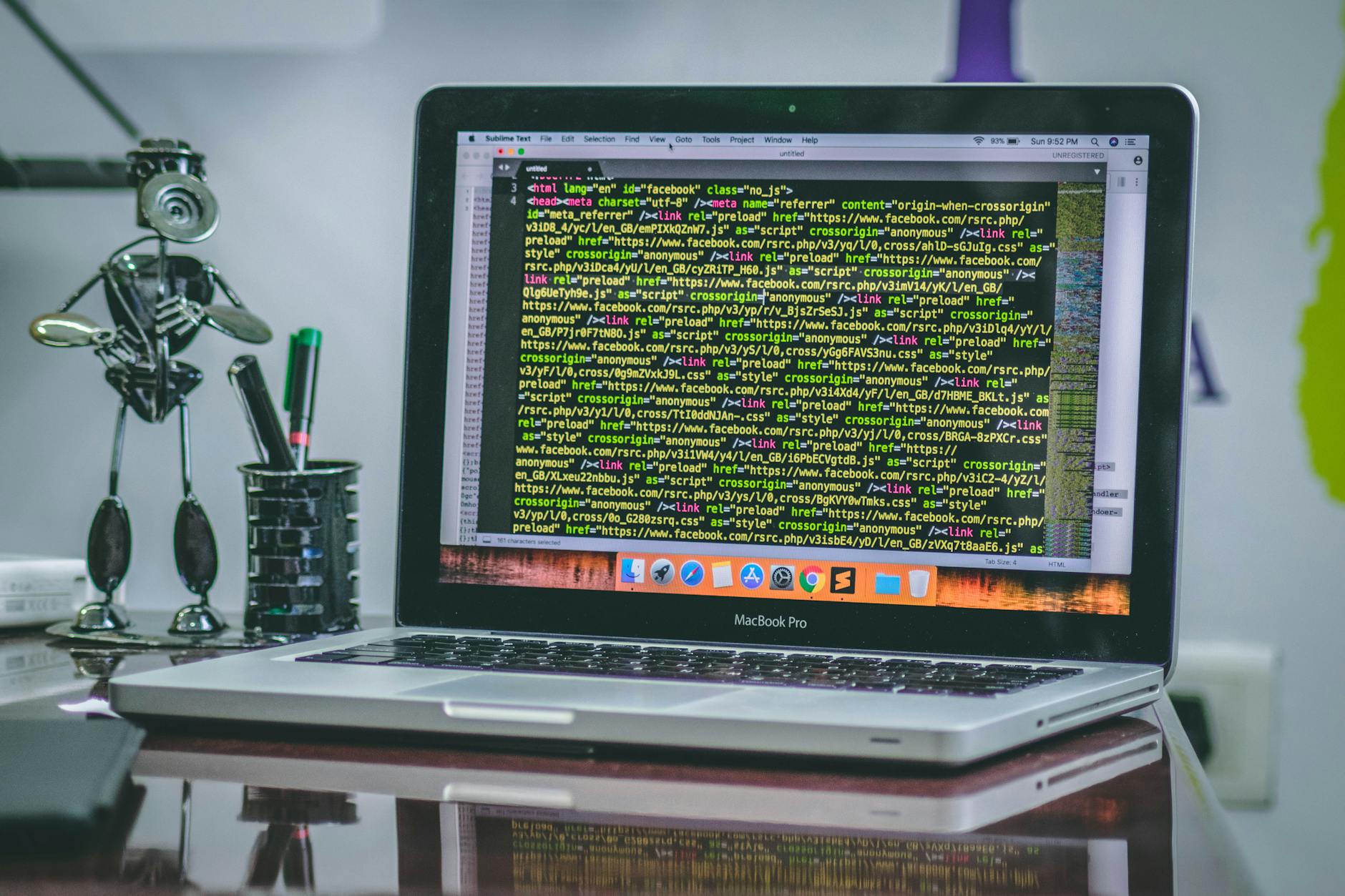 robots.txt file code on screen