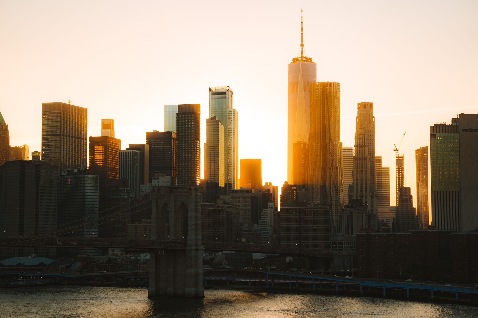 Paisagem urbana de Nova York com arranha-céus