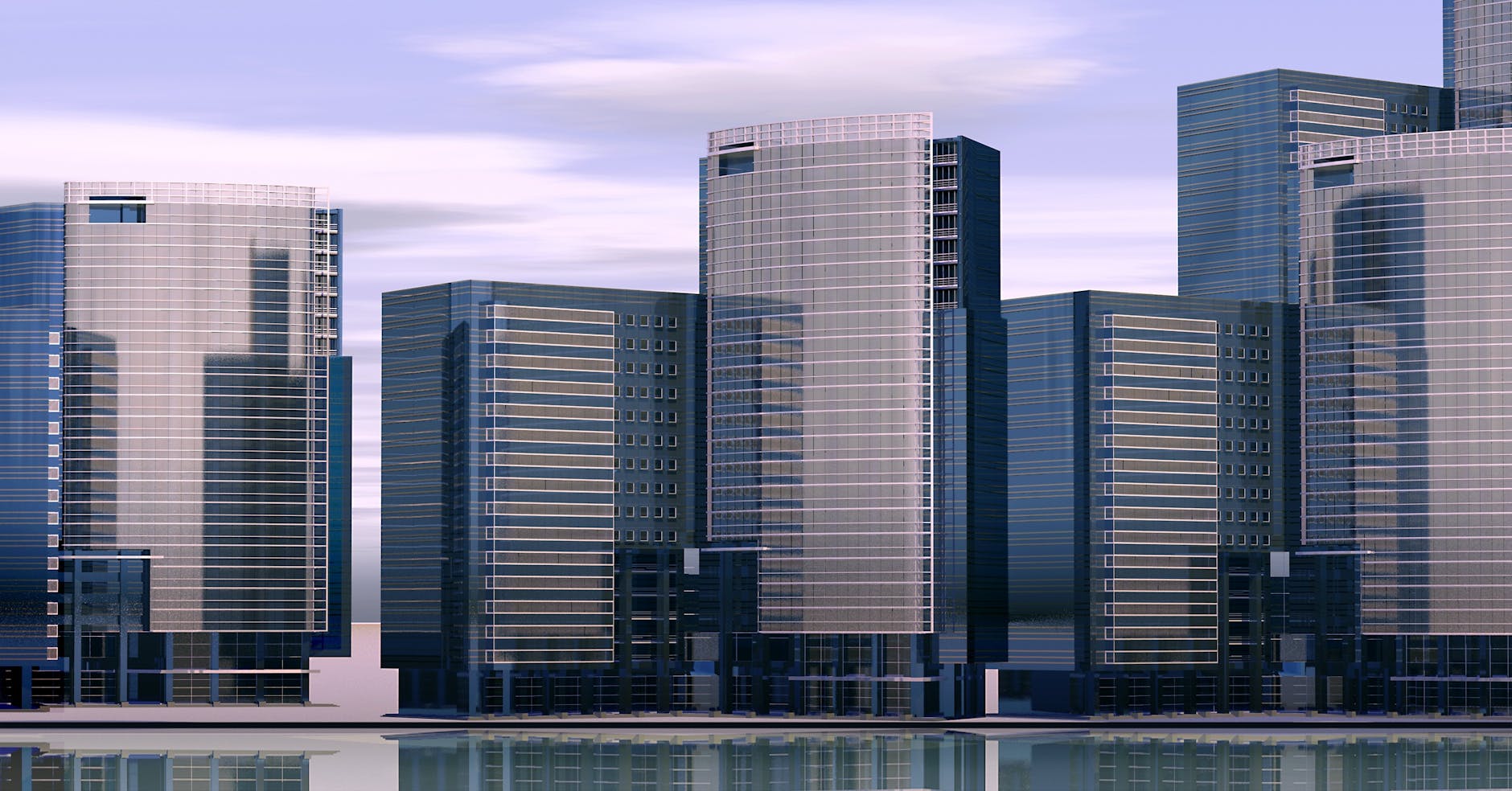 Atlanta skyline with business district