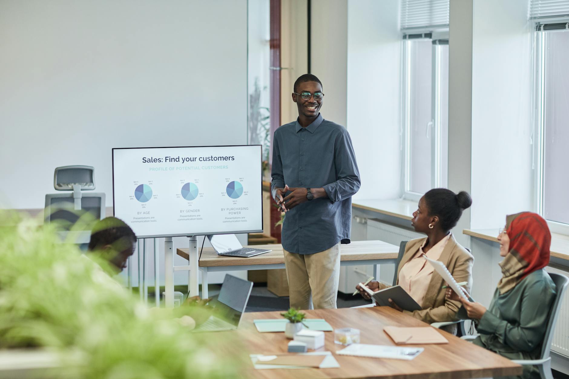 Phoenix sales team in modern office meeting
