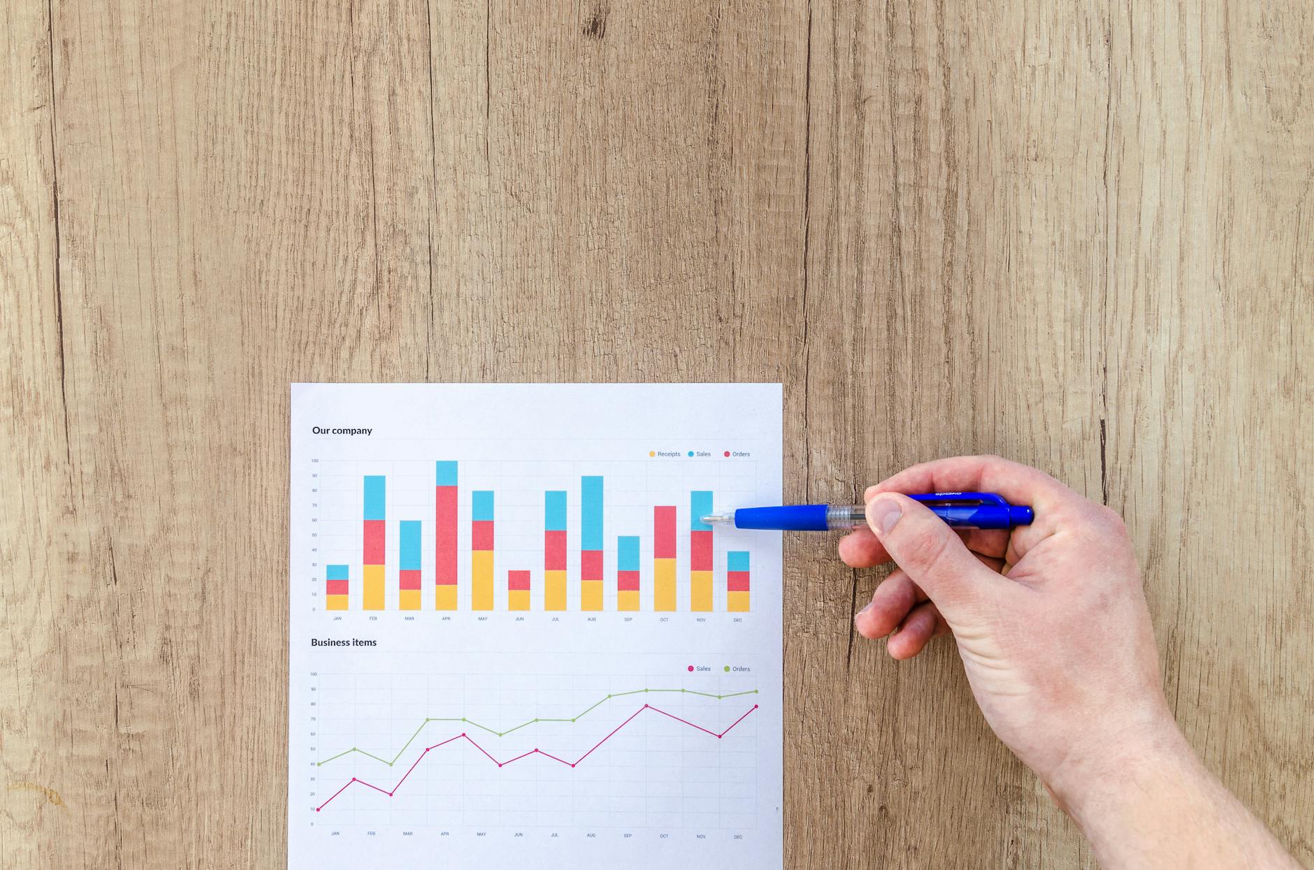 Business analytics dashboard showing growth charts