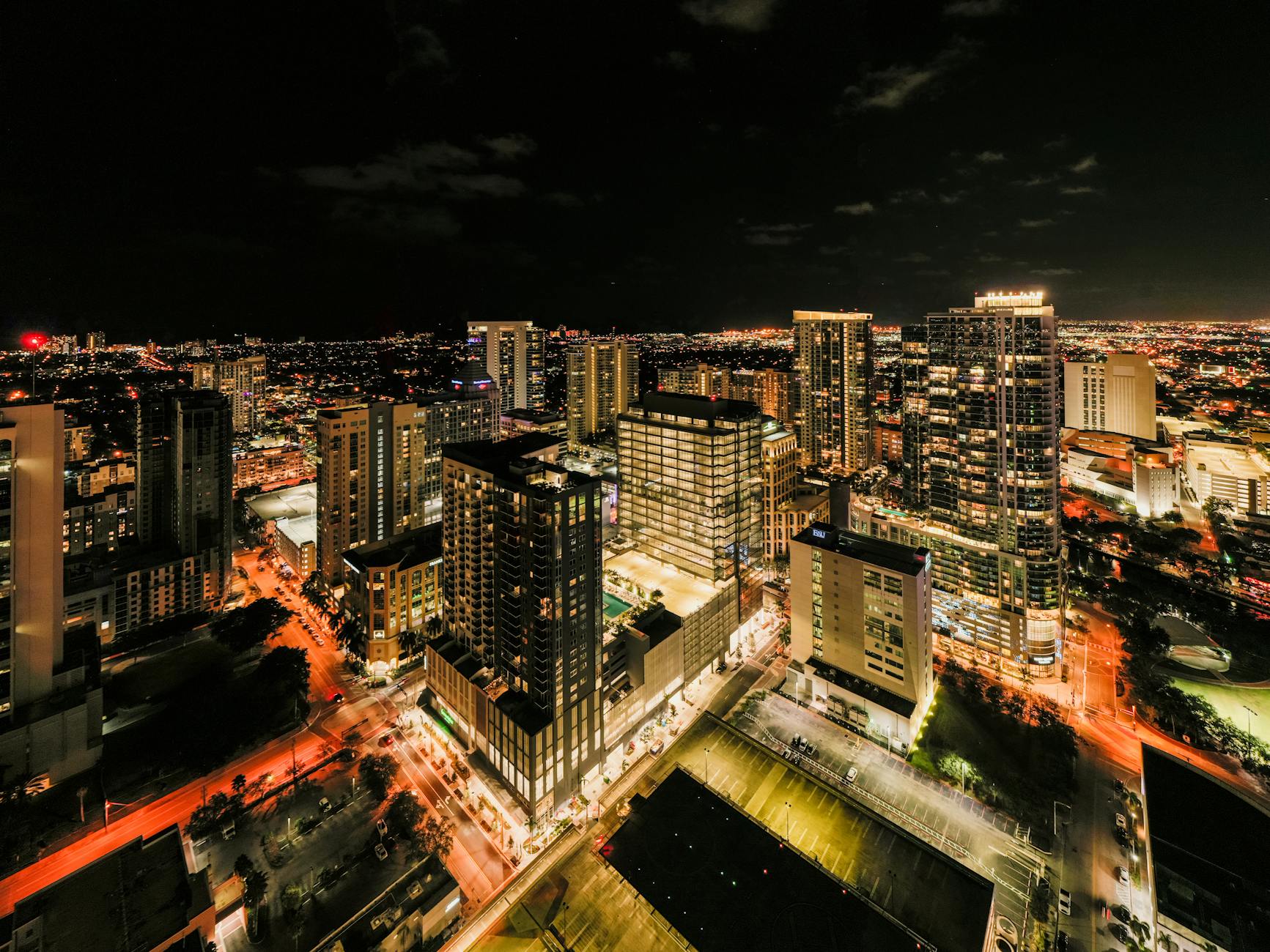 Jacksonville skyline with business district