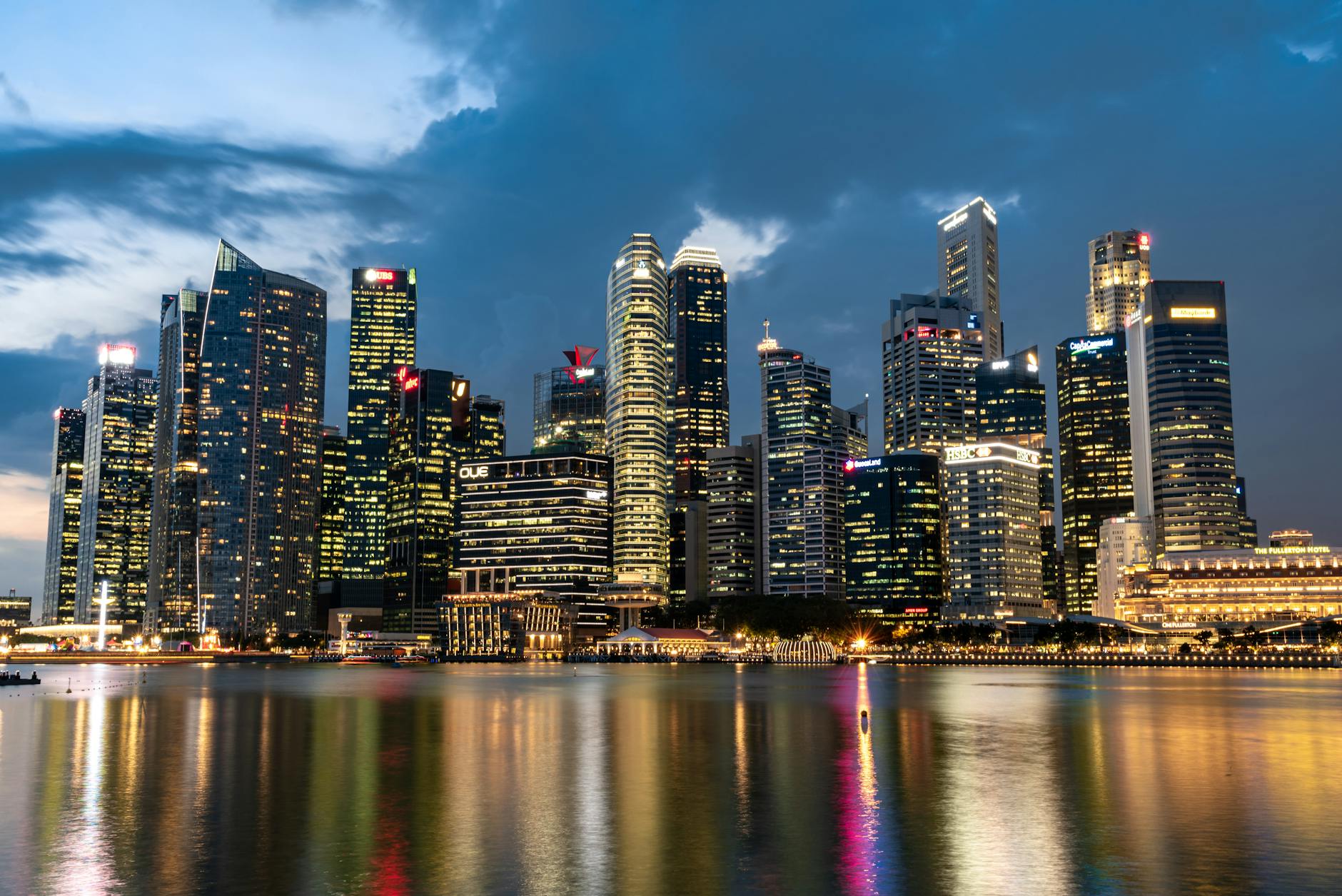 Omaha skyline with modern business buildings